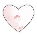 Adesivi cuore grandi rosa stilizzata