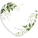 cake-topper-cuore-matrimonio-foglie-verdi