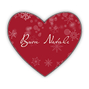 Stickers cuore Red Christmas