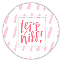 stickers cerchio lets kiss