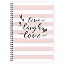 Quaderno A4 con copertina plastificata love laugh love