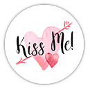 Stickers cerchio kiss me