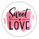 Stickers cerchio sweet love