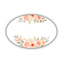 Stickers ovale fiori delicati