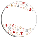 Decorazione natalizia in plexiglass decorazioni natalizie fondo bianco