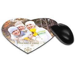 Tappetino mouse cuore White Christmas