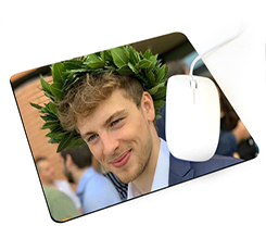 Tappetino mouse rettangolare personalizzato con foto laurea