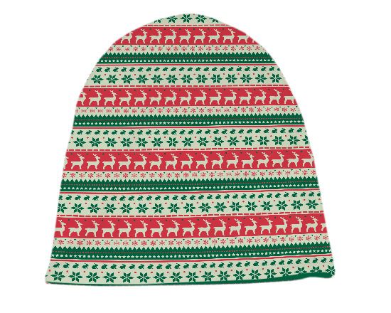 Cappello in pile lungo Texture natalizie