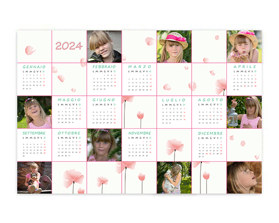 Calendario poster Flowers