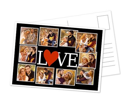 grafica collage per foto cartolina