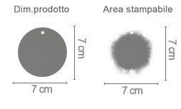 Rotonde Ceramica Decorazioni Natalizie area di stampa da personalizzare del prodotto