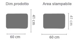 Crea Tappetino per Animali area di stampa da personalizzare del prodotto