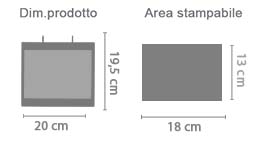 Crea Calendario da Tavolo in Plexiglass area di stampa da personalizzare del prodotto