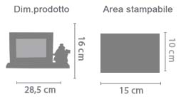 Cornice pupazzo di neve area di stampa da personalizzare del prodotto