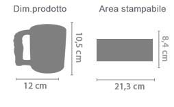 Crea Tazze di Natale area di stampa da personalizzare del prodotto