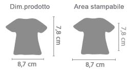 Decorazione Natalizia Ceramica Magliettina area di stampa da personalizzare del prodotto