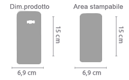 Personalizza Cover Trasparente Galaxy S8 area di stampa da personalizzare del prodotto