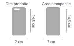 Crea Cover Trasparente Huawei P10 area di stampa da personalizzare del prodotto