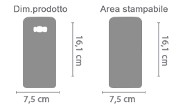 Crea Cover Trasparente Galaxy S8 Plus area di stampa da personalizzare del prodotto