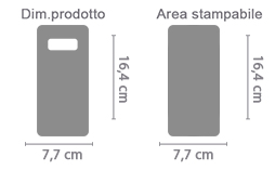 Crea Cover Trasparente Galaxy Note 8 area di stampa da personalizzare del prodotto
