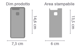 Crea Cover in Silicone Huawei P9 area di stampa da personalizzare del prodotto