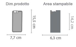 Crea Cover in Silicone Huawei P10 Plus area di stampa da personalizzare del prodotto