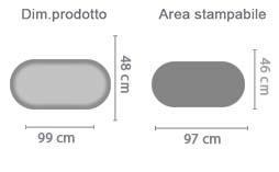 Parasole Parabrezza Bimbi a bordo area di stampa da personalizzare del prodotto