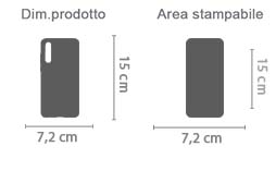 Crea Cover Trasparente Huawei P20 area di stampa da personalizzare del prodotto