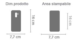 Crea Cover Trasparente Galaxy S9 Plus area di stampa da personalizzare del prodotto