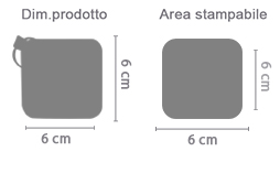 Crea Portachiavi Fotolibro area di stampa da personalizzare del prodotto