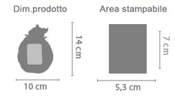 Babbo Natale rettangolare da appendere area di stampa da personalizzare del prodotto
