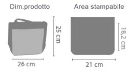 Crea Beauty Case area di stampa da personalizzare del prodotto