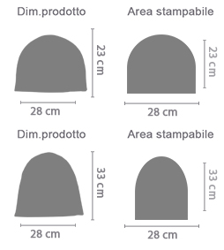 Stampa Cappello in Pile area di stampa da personalizzare del prodotto