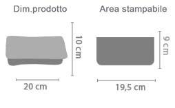 Trousse Trucchi Personalizzata area di stampa da personalizzare del prodotto