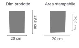 Block notes rigido personalizzato area di stampa da personalizzare del prodotto