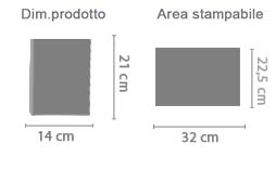 Taccuino con foto area di stampa da personalizzare del prodotto