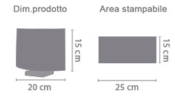 Lampada Ovale con Foto area di stampa da personalizzare del prodotto