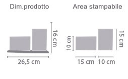 Cornice Doppia Personalizzata area di stampa da personalizzare del prodotto