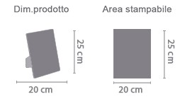 Cornice Media Personalizzata area di stampa da personalizzare del prodotto