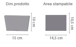Cornice Fotografica in Plexiglass area di stampa da personalizzare del prodotto