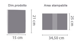 Diario con Foto Personalizzato area di stampa da personalizzare del prodotto