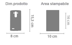 Cover Lg G4 stampa 3D area di stampa da personalizzare del prodotto