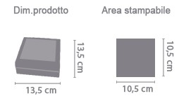 Portagioie In Legno Personalizzato area di stampa da personalizzare del prodotto