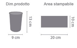 Crea Portapenne in Ceramica area di stampa da personalizzare del prodotto