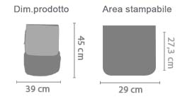 Crea Zaino maculato per adulti area di stampa da personalizzare del prodotto