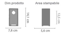 Cover Nokia 830 Personalizzata area di stampa da personalizzare del prodotto