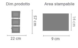 Cornice Foto Tre Riquadri Cuori area di stampa da personalizzare del prodotto