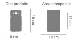 Cover Galaxy A8 stampa 3D area di stampa da personalizzare del prodotto