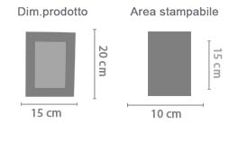 Cornice Foto Cuori Stilizzati area di stampa da personalizzare del prodotto