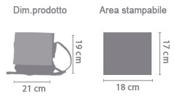 borsa young area di stampa da personalizzare del prodotto